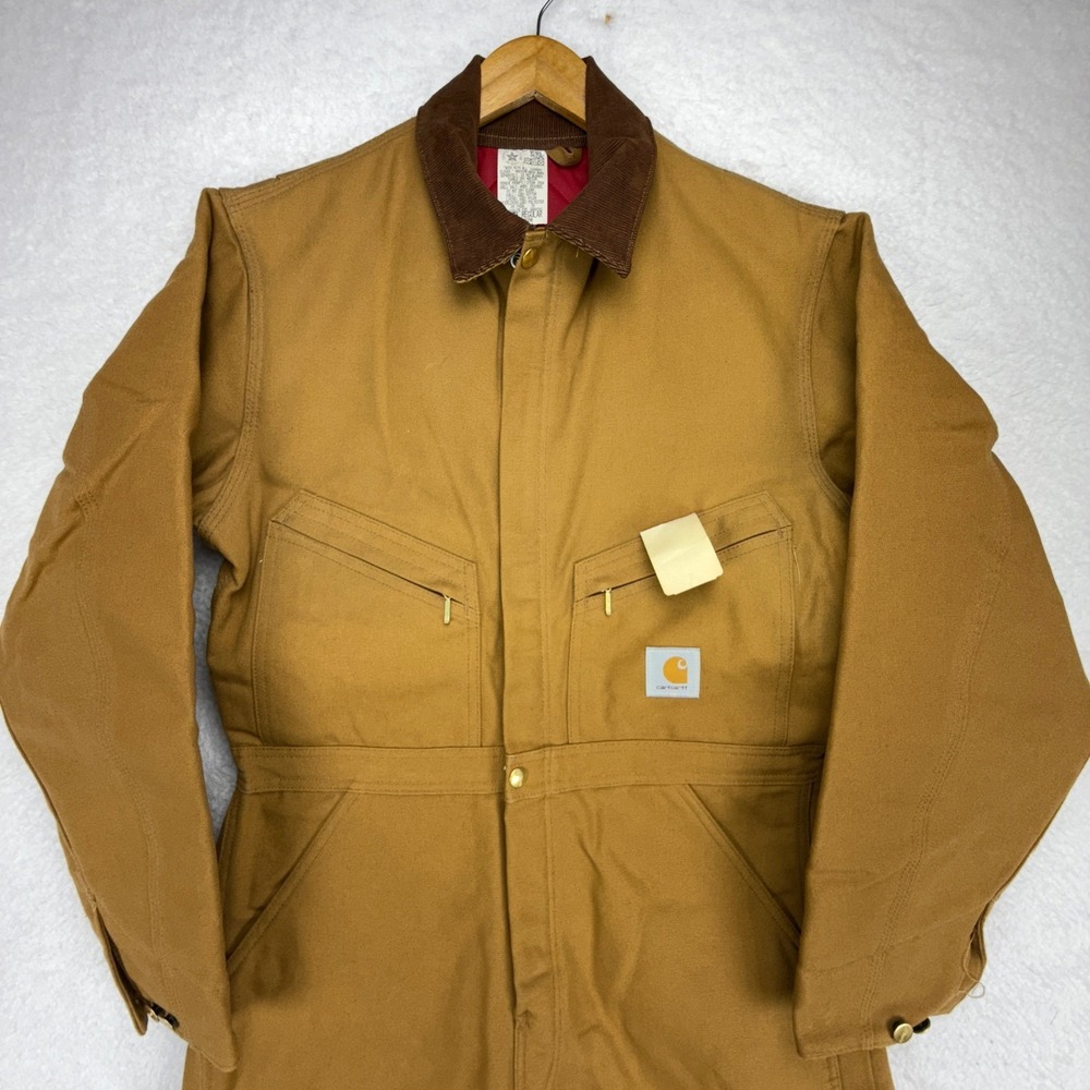Carhartt Insulated Coveralls‎ Quilt Lined Mens 38 996QZR Leg Zipper NWT NOS